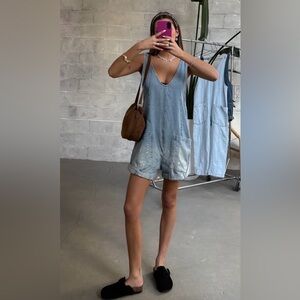 FREE PEOPLE HIGH ROLLER SHORTALL